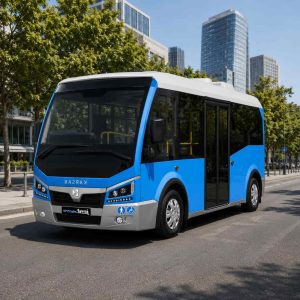 Bus Karsan Jest bleu en centre ville