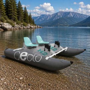 Le pédalo Ceclo H2 gris au bord d'un lac