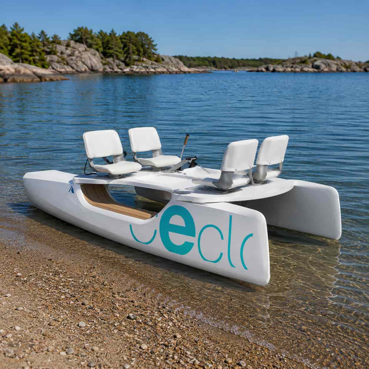 Pédalo Ceclo Loisir blanc sur l'eau