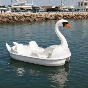 Pédalo le Grand Cygne blanc sur l'eau