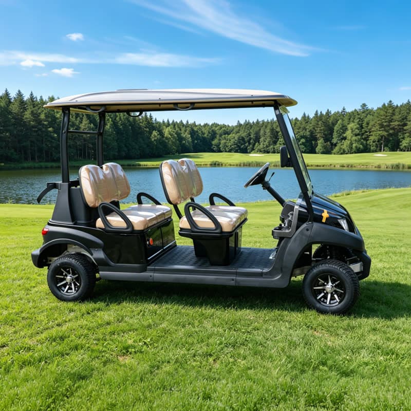 Vue de profil de la golfette Eagle 4 places