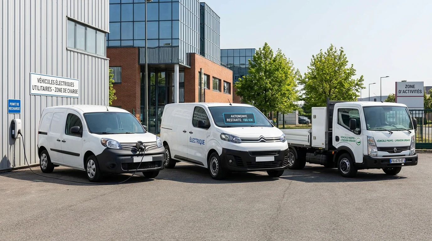 Gamme de véhicules utilitaires électriques de différentes tailles pour professionnels