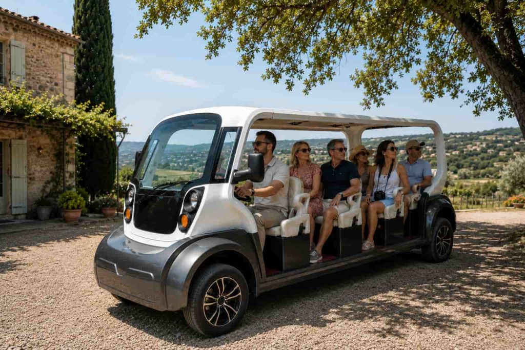 Navette électrique avec des passagers