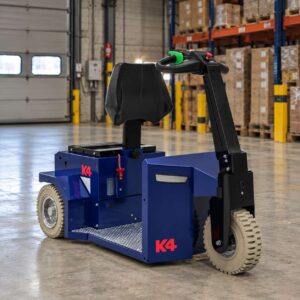 Triporteur Zallys bleu dans une usine